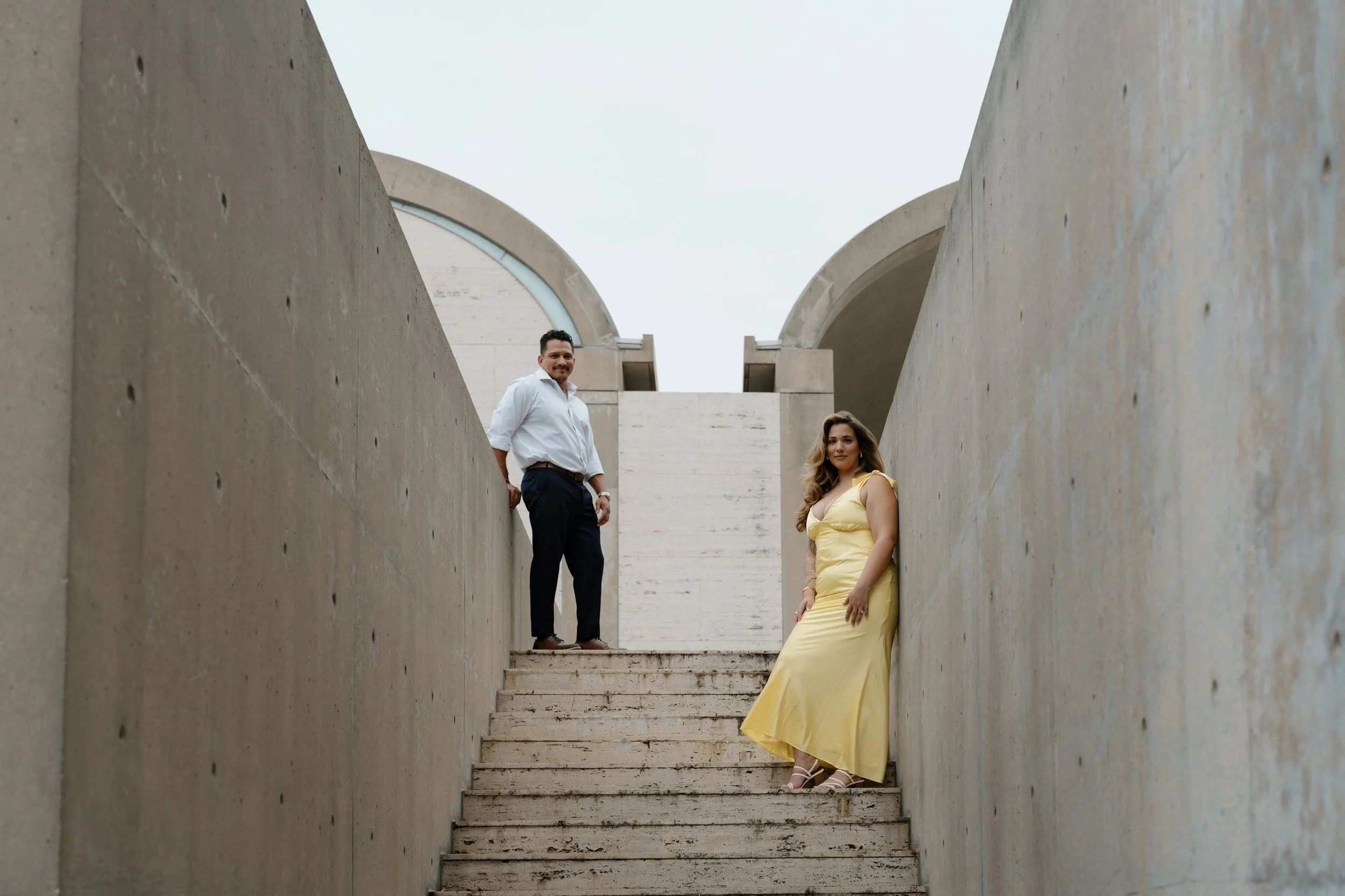 Fort Worth engagement session location at Kimbell Art Museum