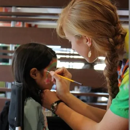 Face painting at an event