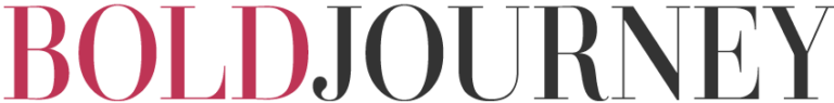 Text reading 'BOLD JOURNEY' in pink and black font.