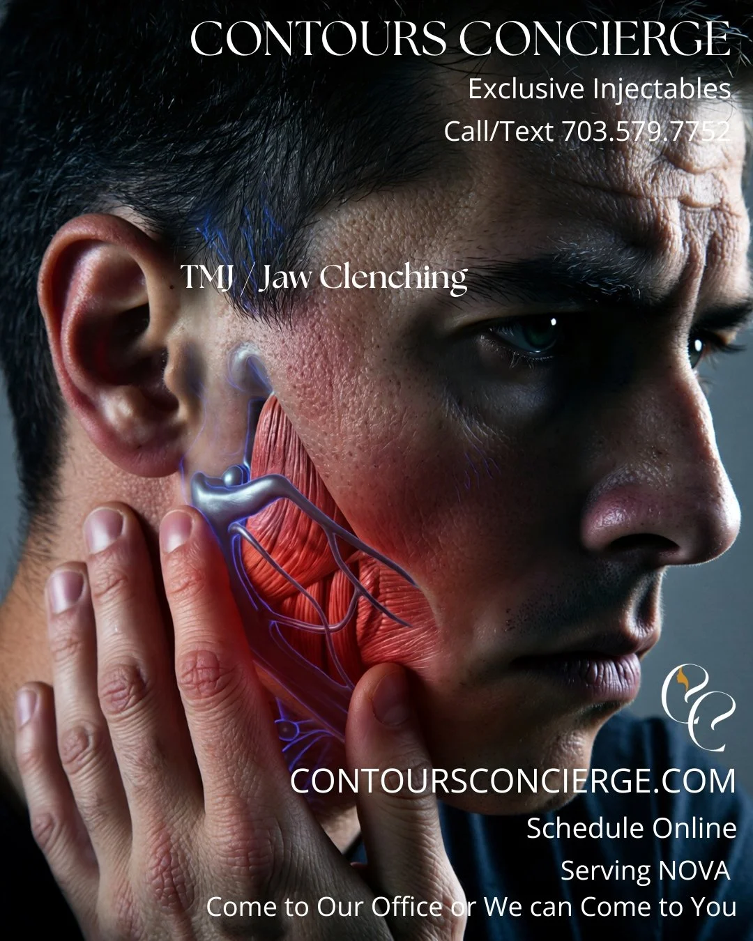 🦷 TMJ Pain &amp; Jaw Clenching Relief with Dysport
If you wake up with jaw pain, headaches, or notice clenching and grinding&mdash;your jaw muscles may be working overtime.
Dysport can help by relaxing the masseter muscles, reducing tension, pain, a