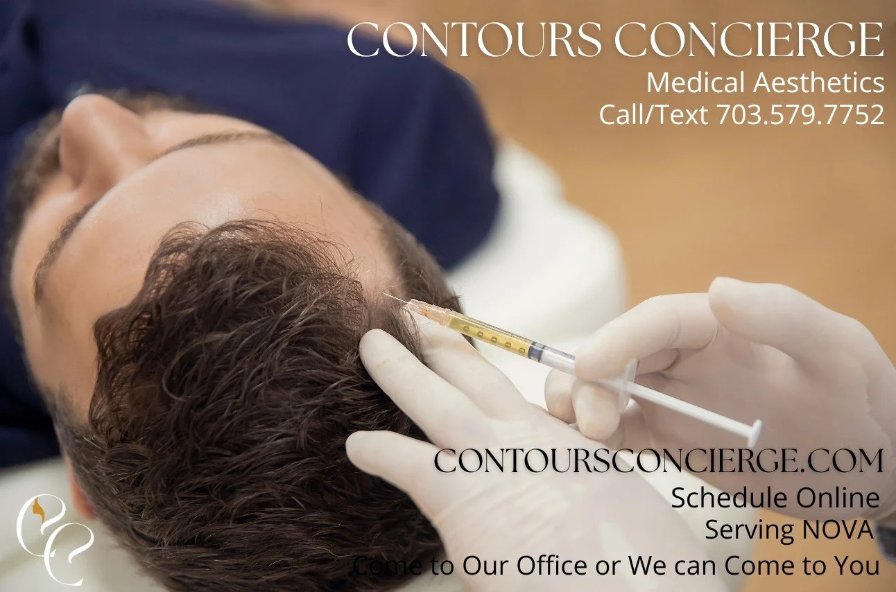 PRP (Platelet-Rich Plasma) for hair growth is a medical treatment used to help with hair thinning&mdash;especially in conditions like androgenetic alopecia (male/female pattern baldness).

How it works

PRP uses your own blood:

A small amount of blo