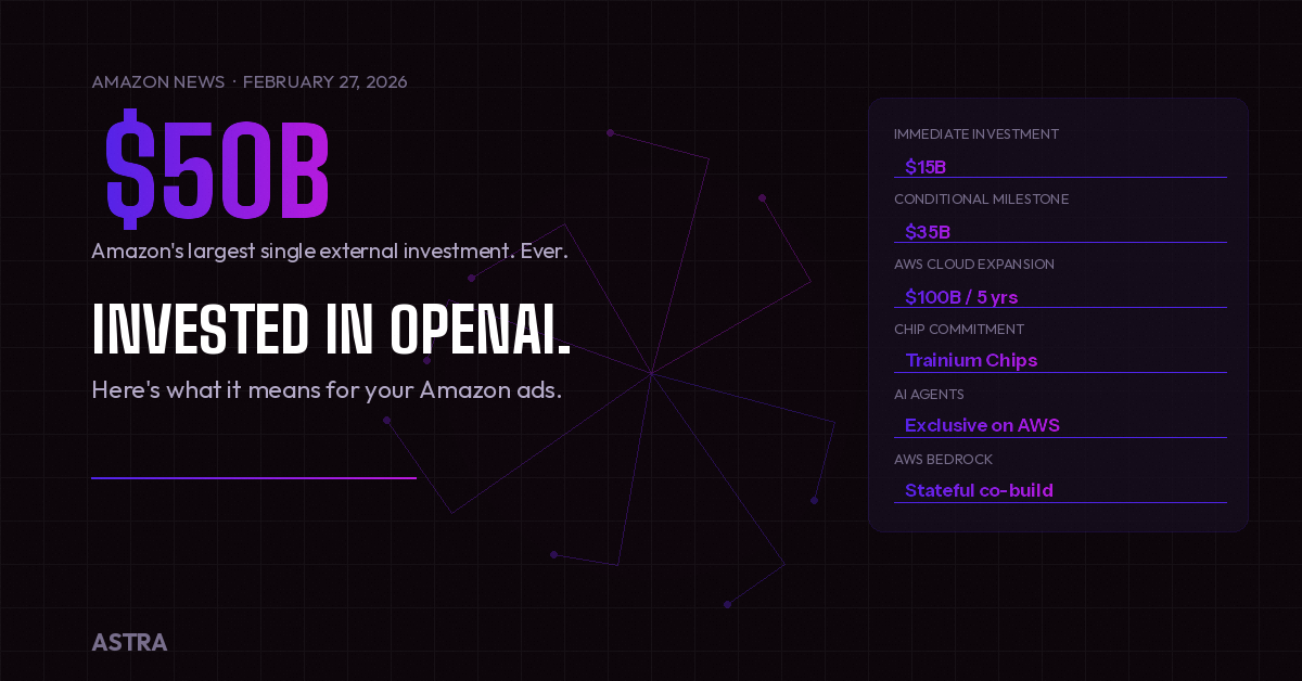 Amazon Just Invested $50 Billion in OpenAI. Here's What It Means for Your Ads.