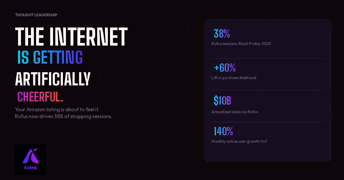 The Internet Is Getting Artificially Cheerful. Your Amazon Listing Is About to Feel It.