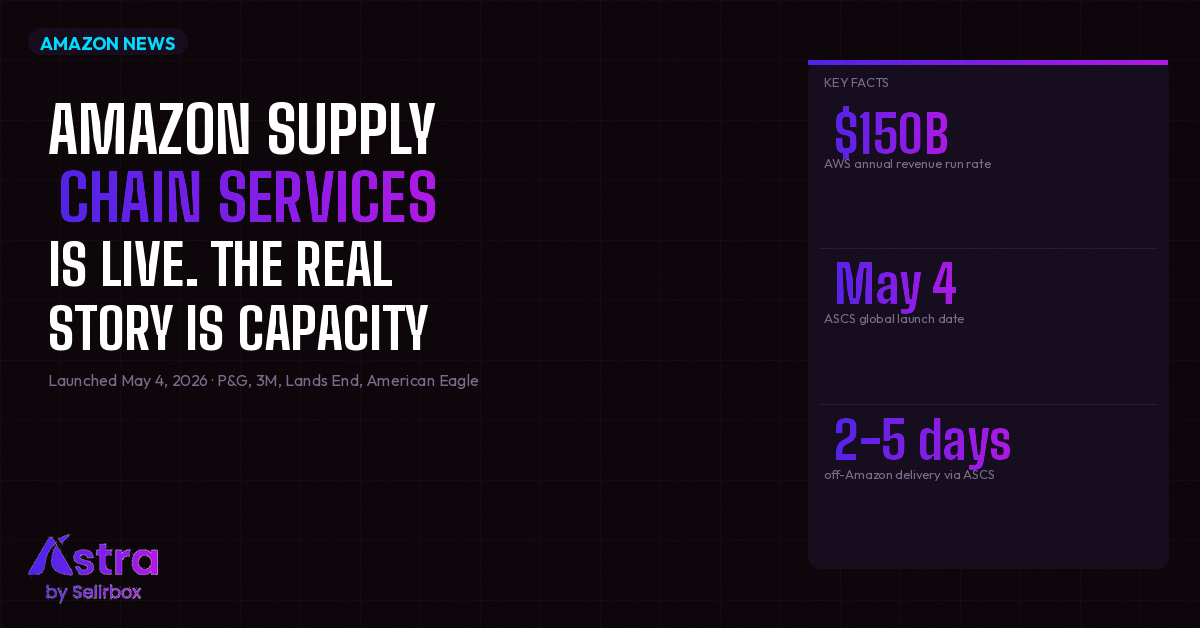 Amazon Supply Chain Services Is Live. The Real Story for Sellers Is Capacity.