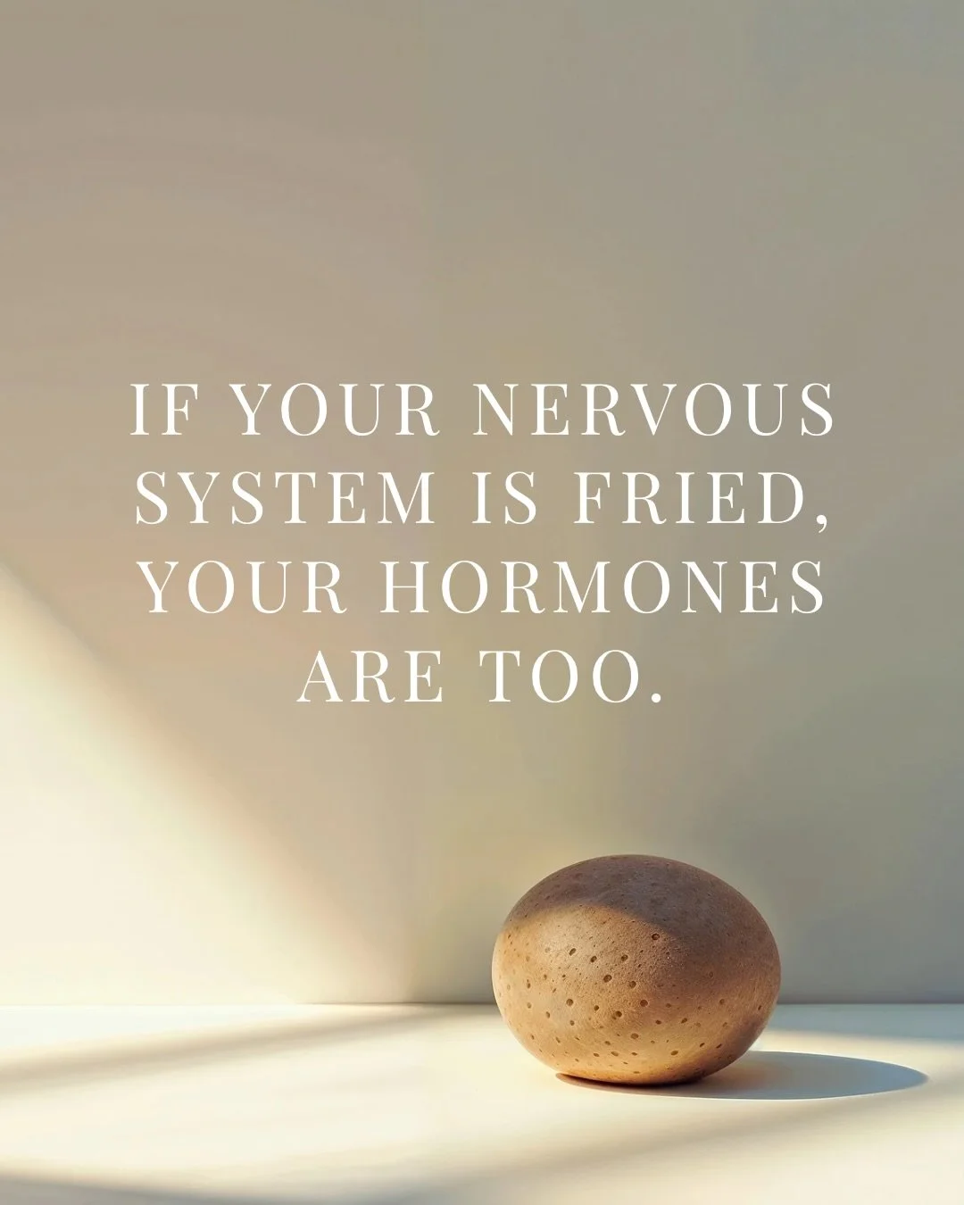 The nervous system is the master regulator of our entire system. 

When it feels resourced, resillient &amp; responsive &mdash; so do you. 

When it feels threatened, depleted &amp; overstimulated &mdash; so do you. 

The nervous system has two state