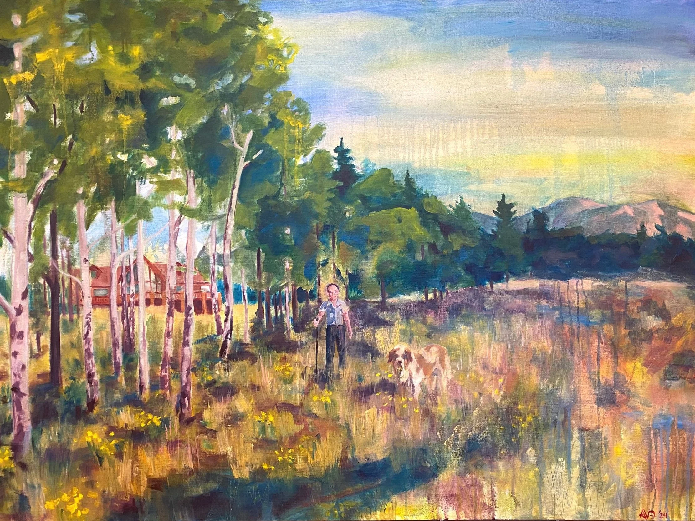 The Waiting the Welcoming, oil on canvas, 48 x 36 in, 2024