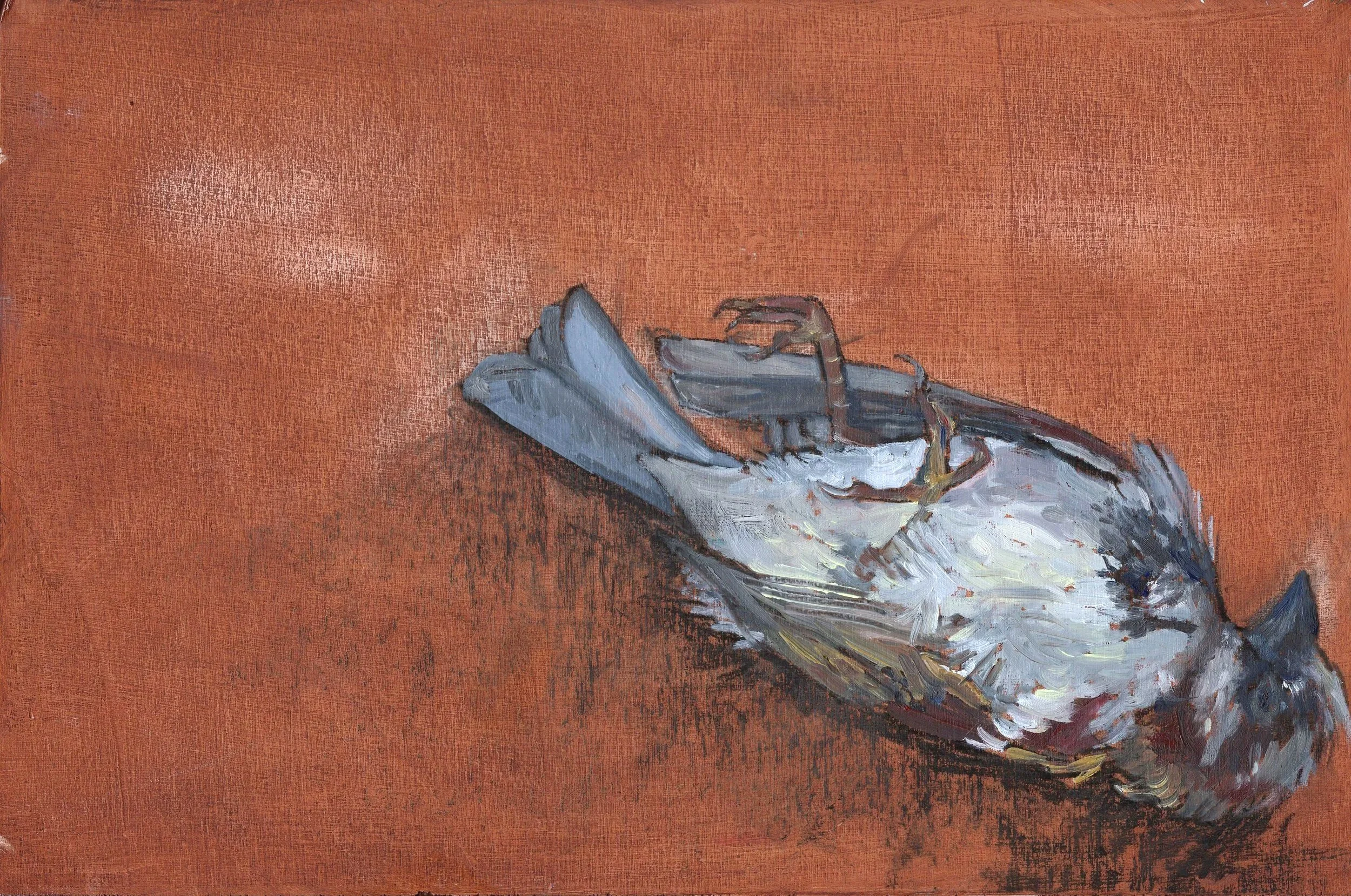 Consider the Sparrow, oil on wood panel, 30x20 cm, 2026