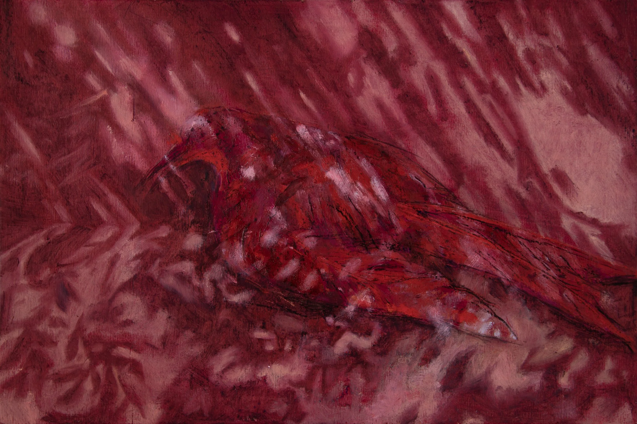 In Shadow, oil on wood panel, 30x20 cm, 2026