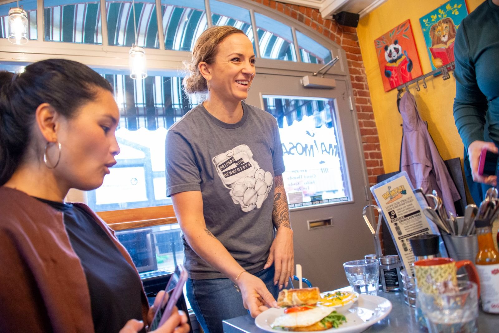 Guests enjoy brunch at MaMosa's a recommended stop on the Sip and stay itinerary