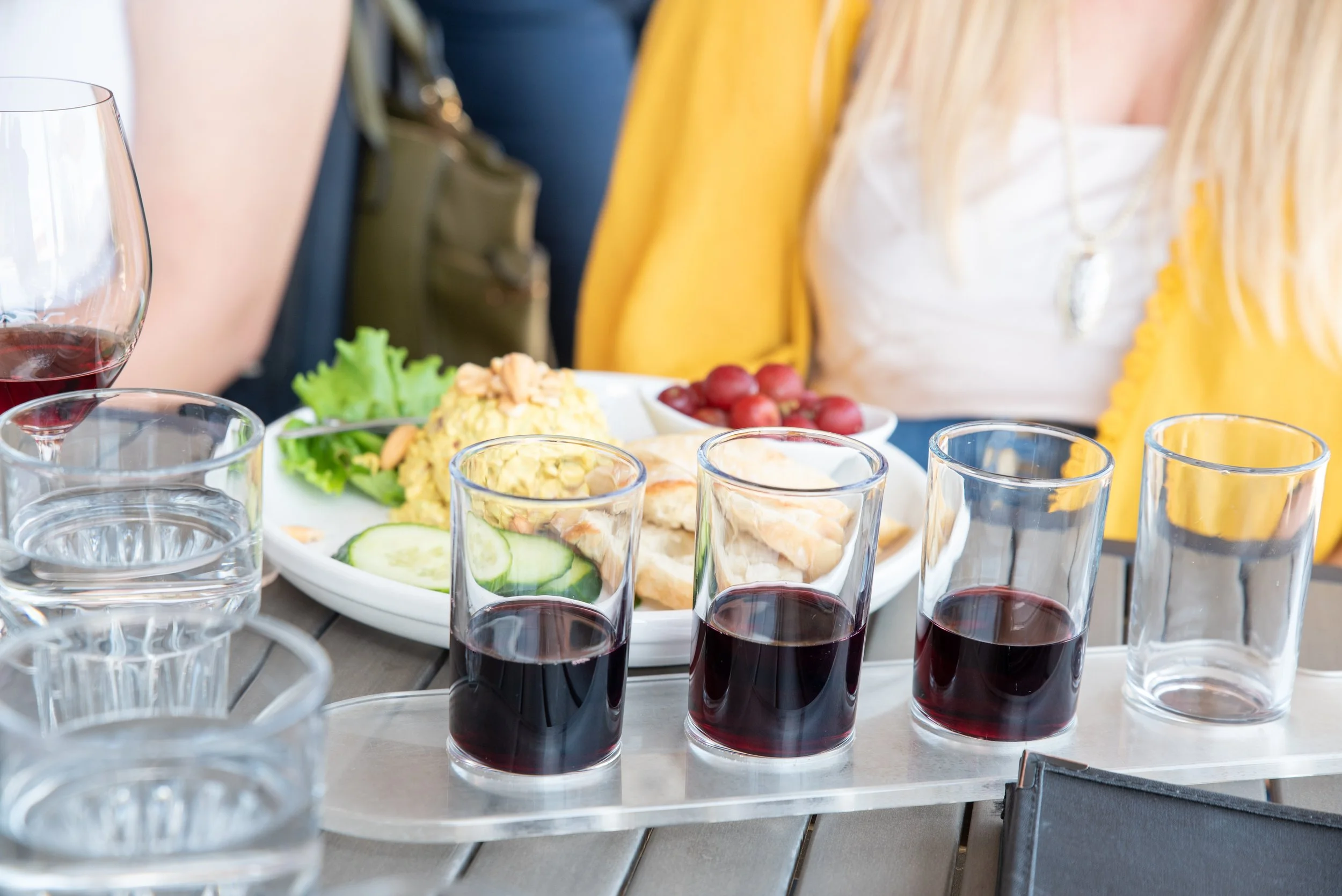 Close up of food at a Rogue Valley wine tasting