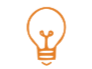 Icon of a light bulb, representing an idea or innovation.