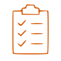 Checklist on a clipboard with check marks