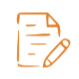 A document with writing and a pen resting on top.