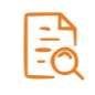 Icon of a document with a magnifying glass