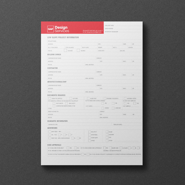 Taper Design Request Form