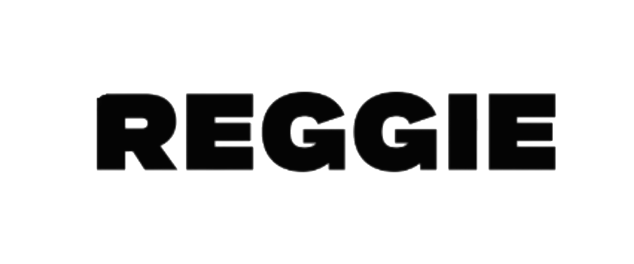Bold black text on a white background spelling 'REGGIE'.