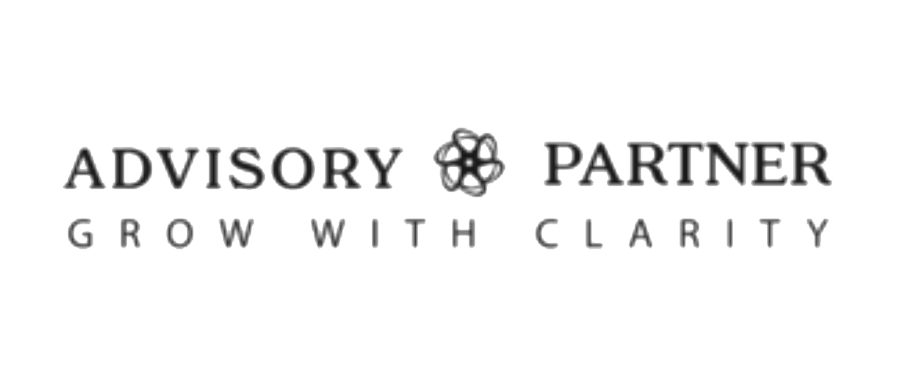 Advisory Partner logo with the slogan 'Grow with Clarity'