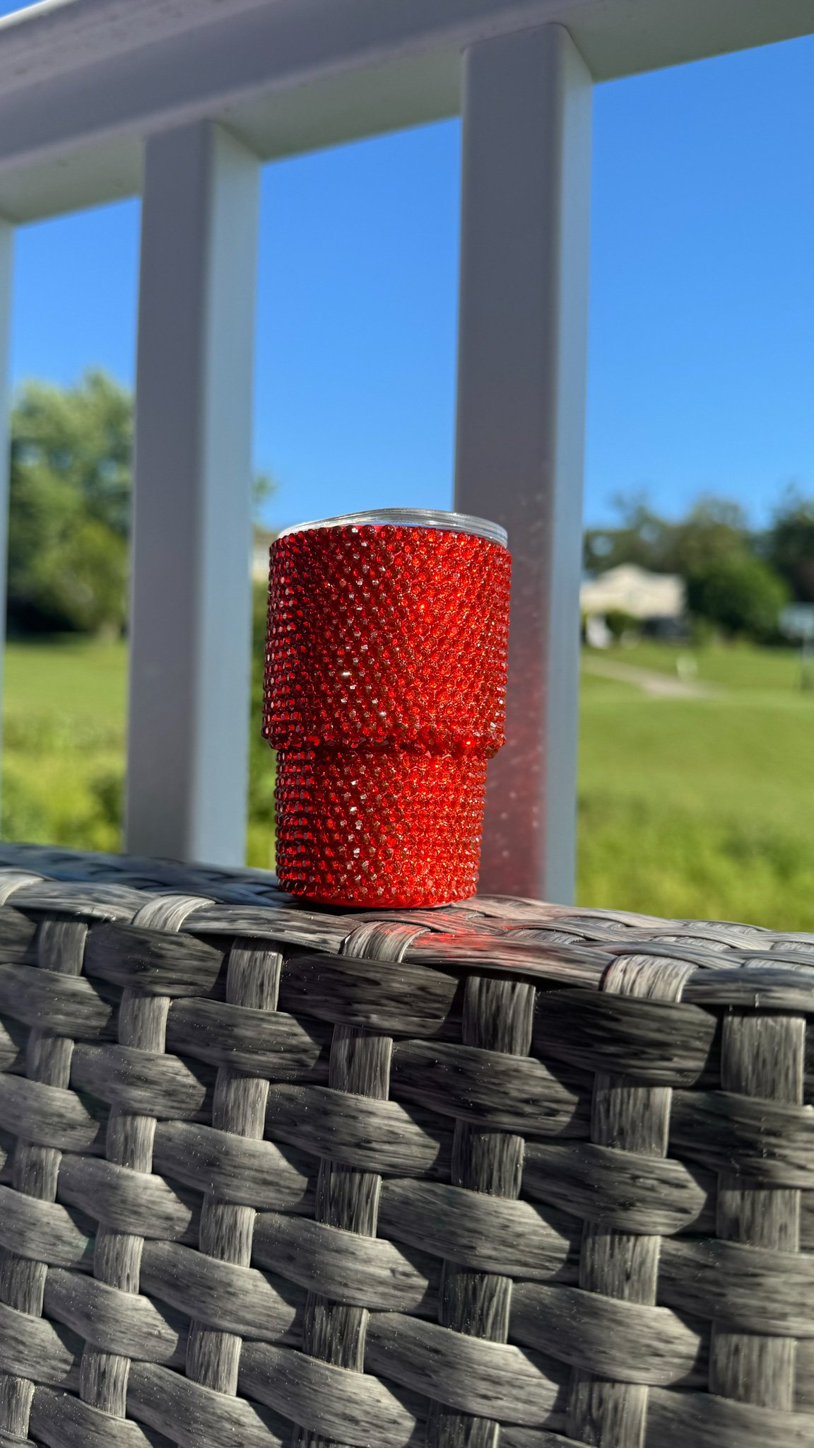 Bling mini shot tumblers with Straw and lid