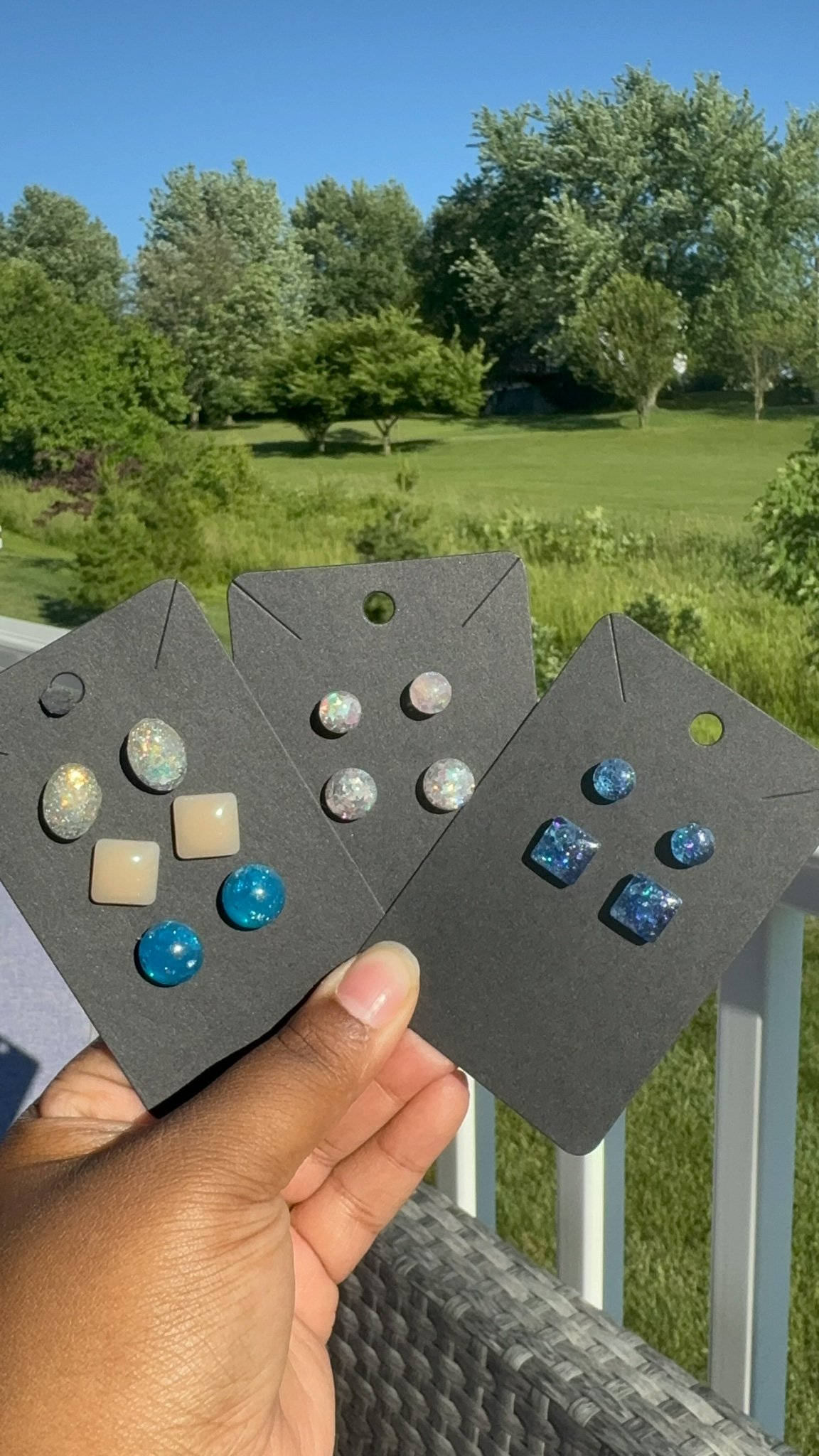 handmade Epoxy and stone Jewelry