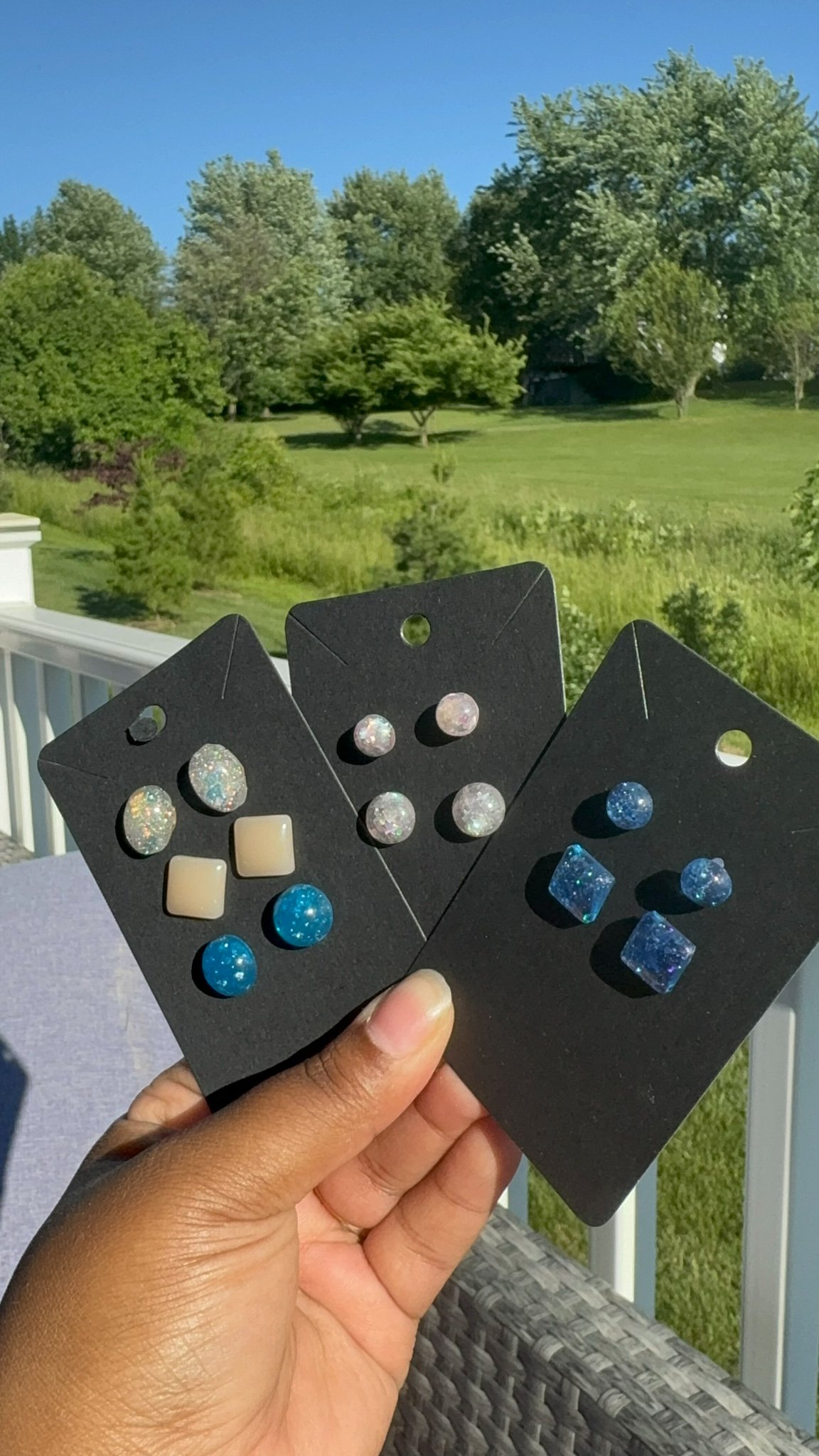handmade Epoxy and stone Jewelry