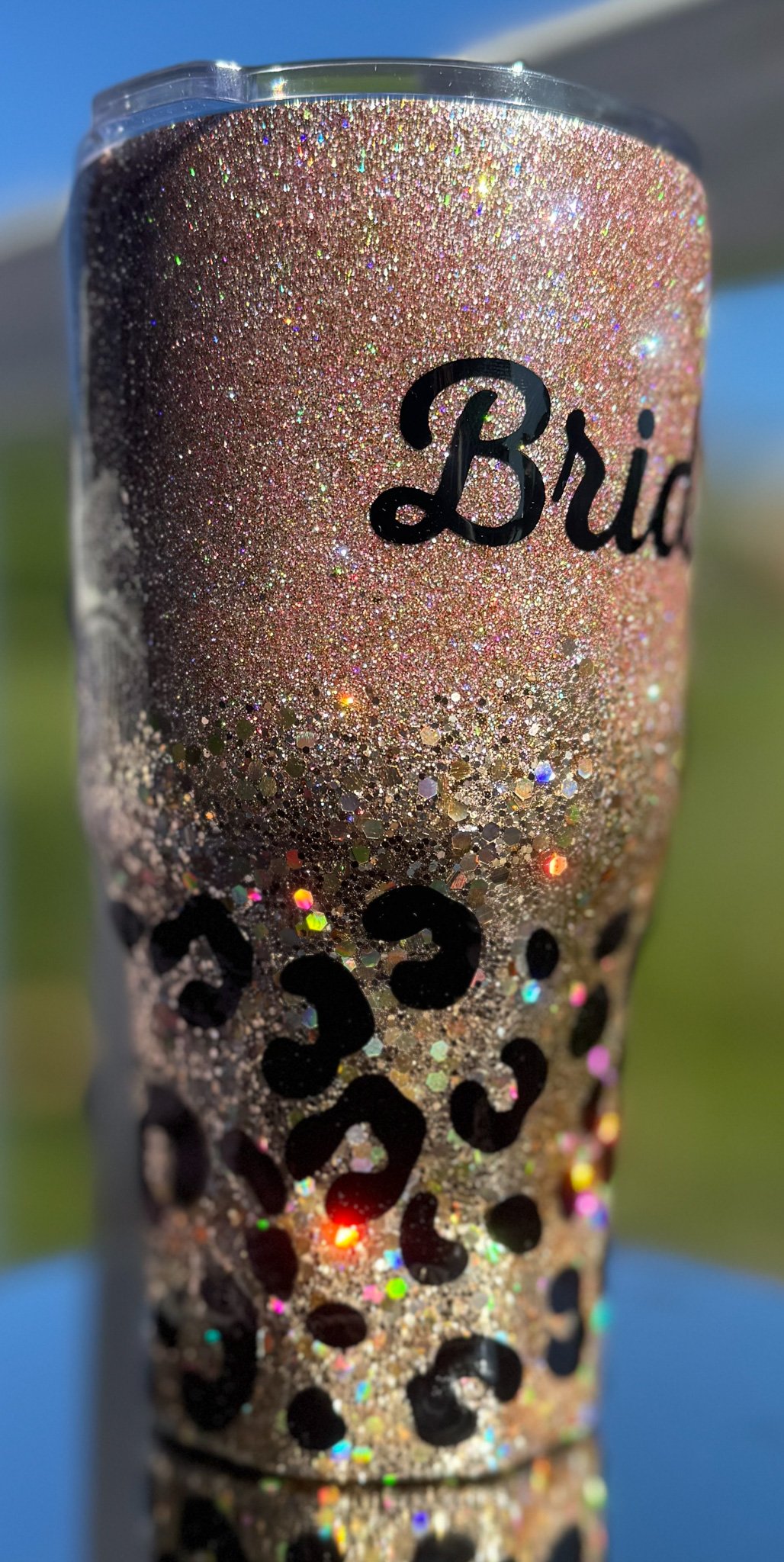 Custom expoxy glitter Name tumbler