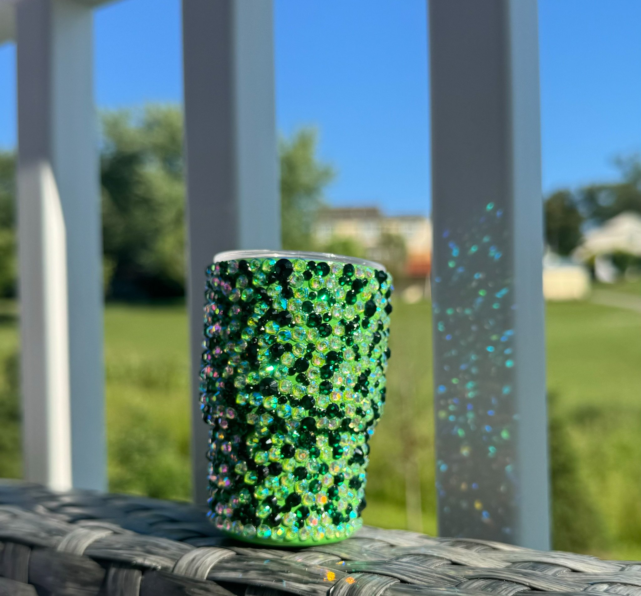 Bling mini shot tumblers with Straw and lid