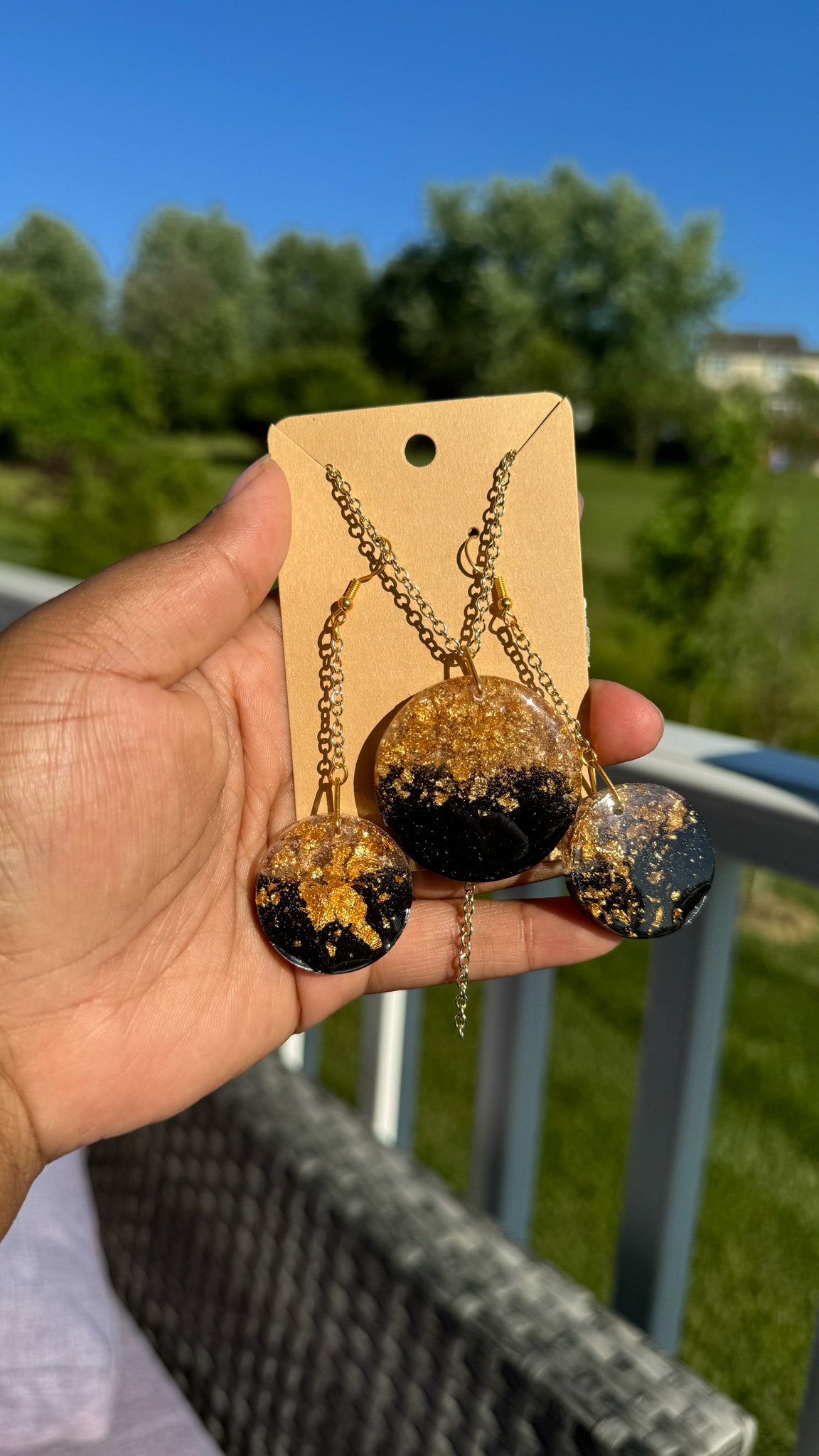 handmade Epoxy and stone Jewelry