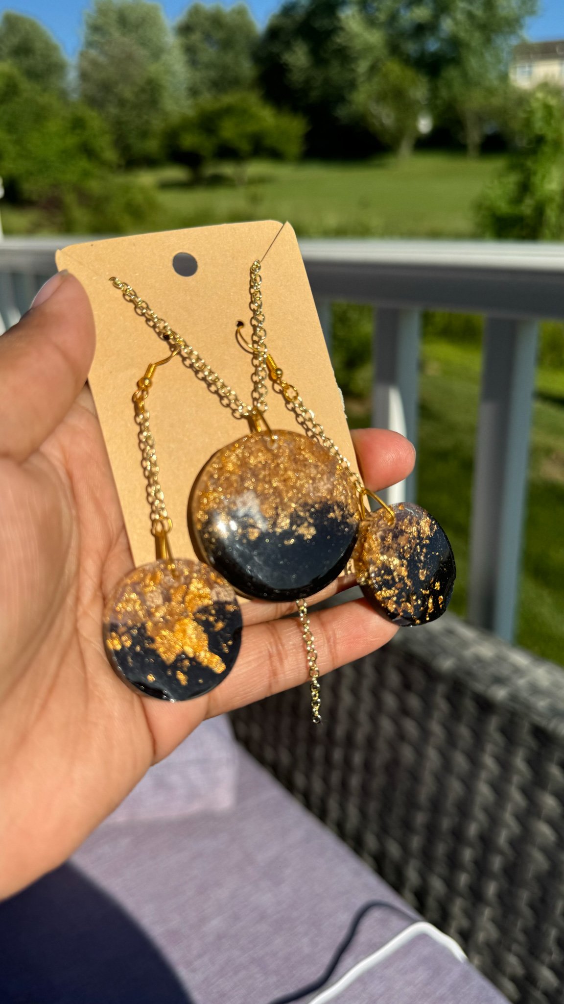 handmade Epoxy and stone Jewelry