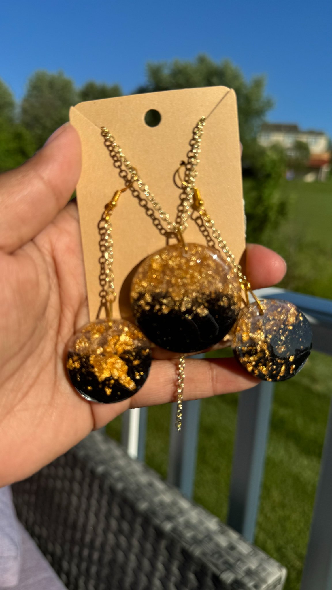 handmade Epoxy and stone Jewelry