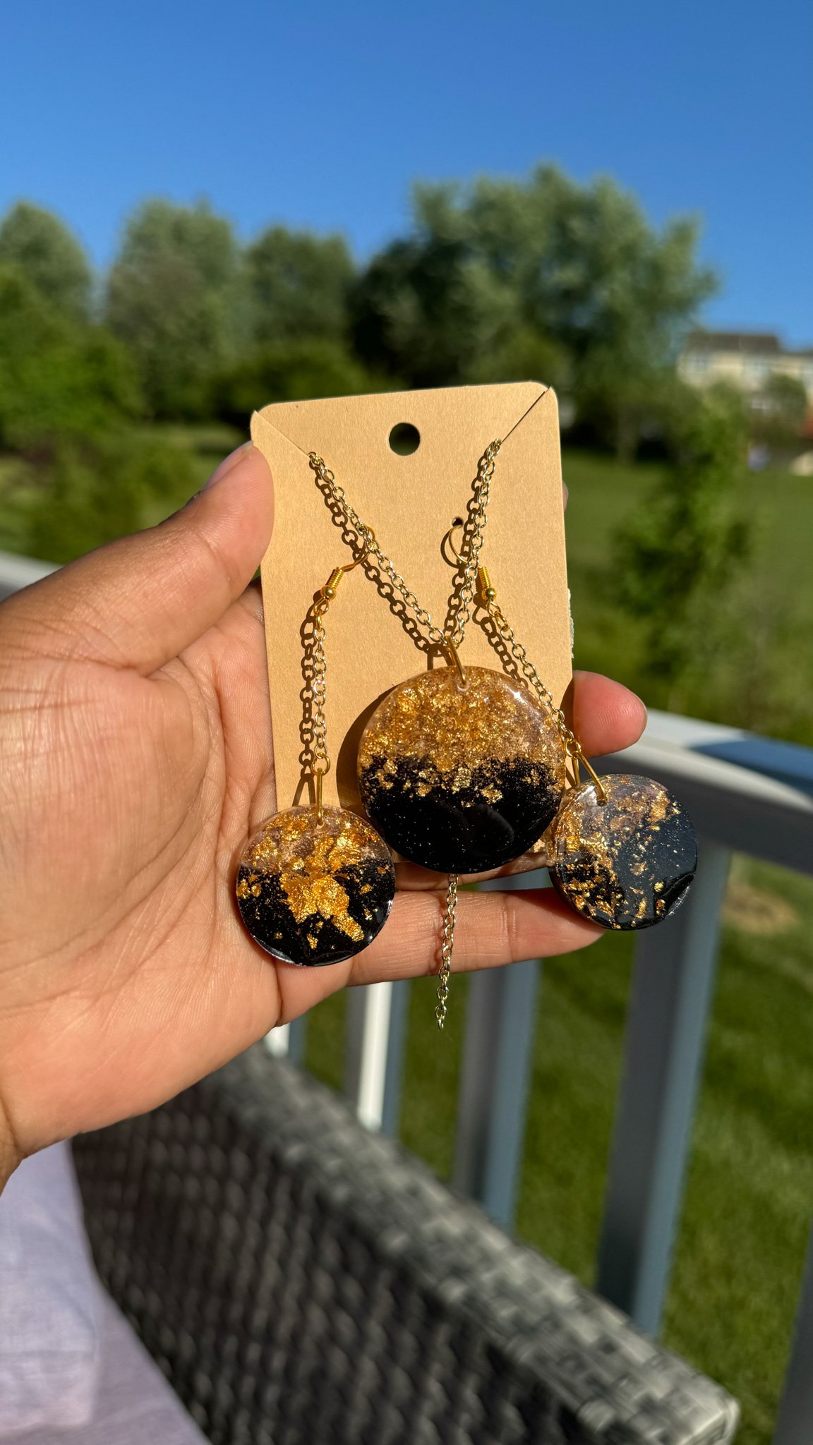 handmade Epoxy and stone Jewelry