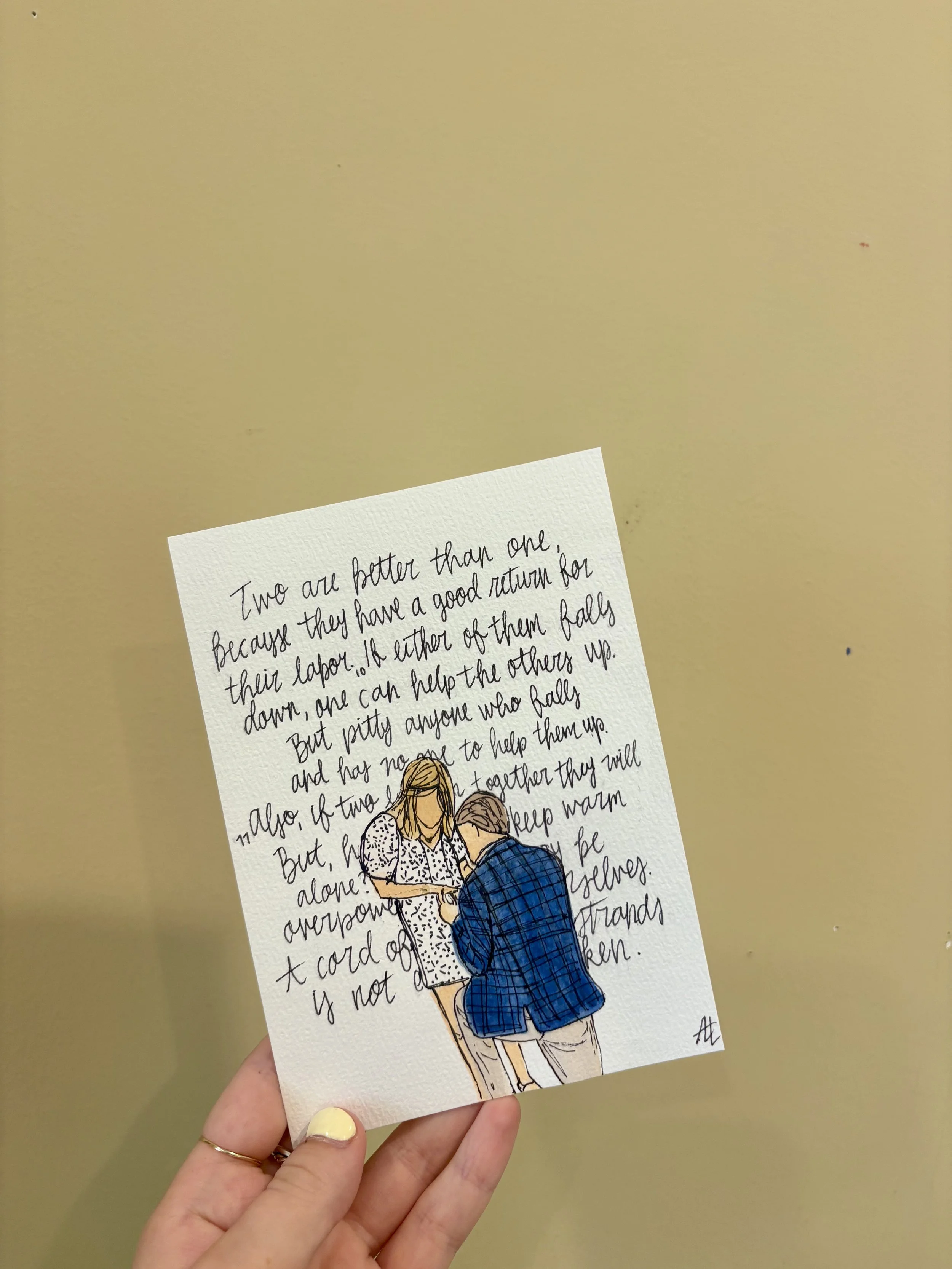 Custom Watercolor Couple Portrait | Personalized Wedding or Engagement Gift