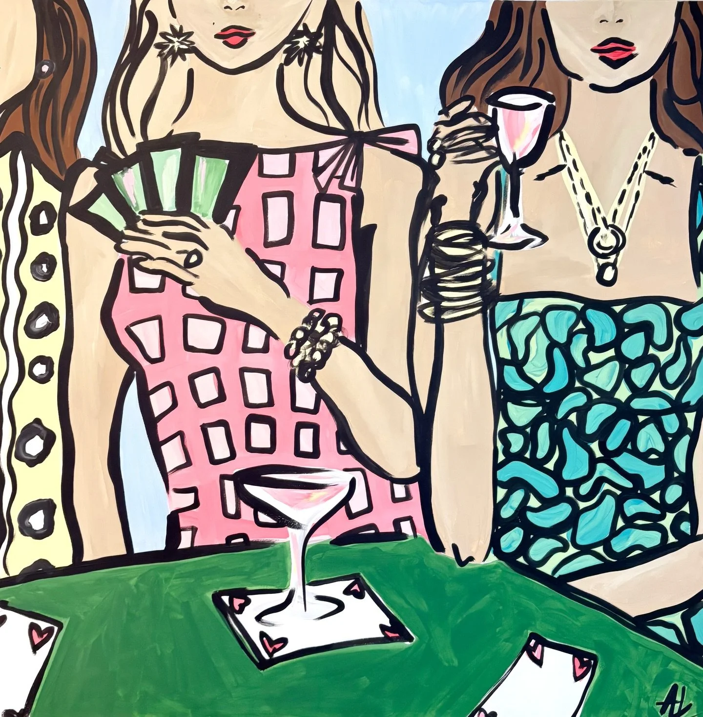 IN LOVE with this canvas for @livlayne !!! 🃏🍸💚

Painting inspired by Paige Spearin