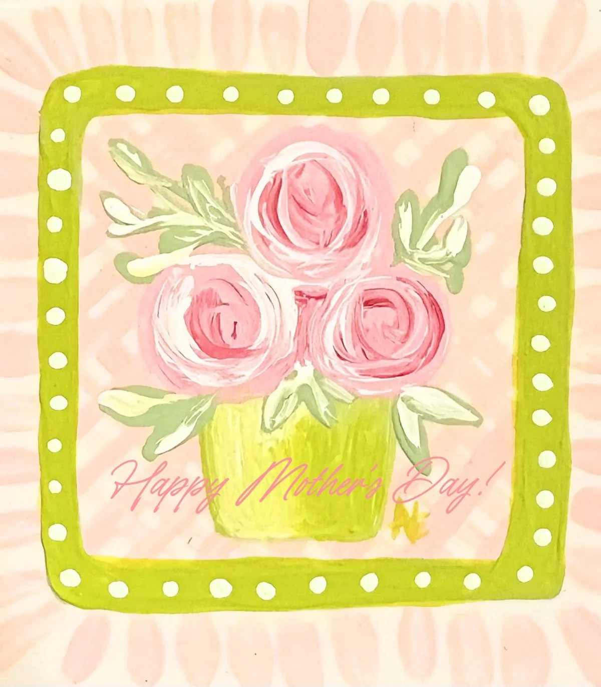 Happy Mother&rsquo;s Day from Addison Originals 🌸 
A little floral painting to celebrate the sweetest day of the year 🎨💐
