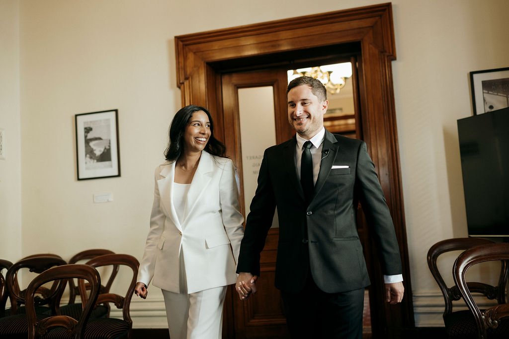 Melbourne Registry couple enter together