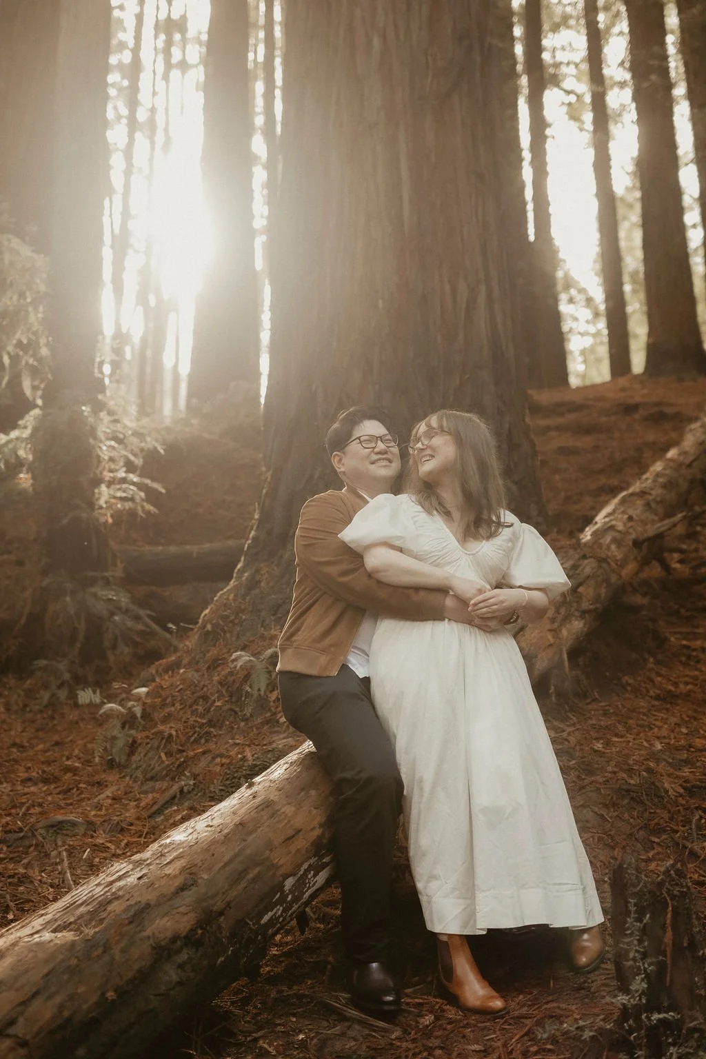 Couple shoot redwoods