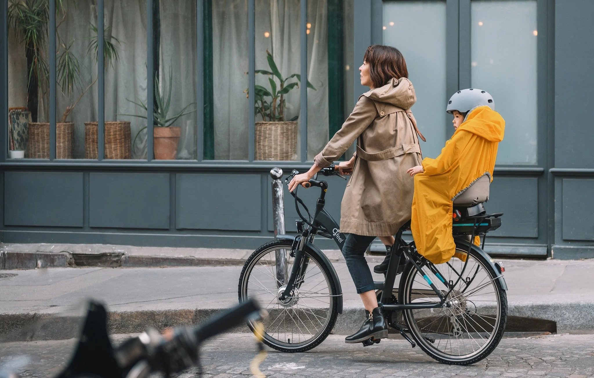 Imperméable pour siège vélo enfant jaune - Rainette Shop