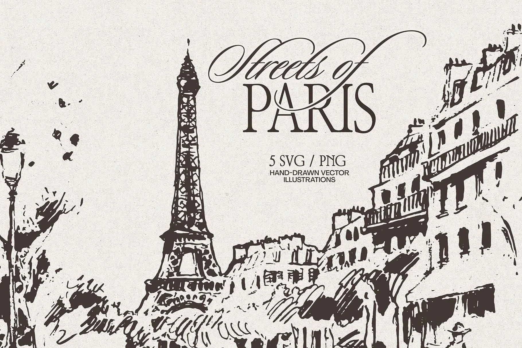 Paris Street Scene Sketches