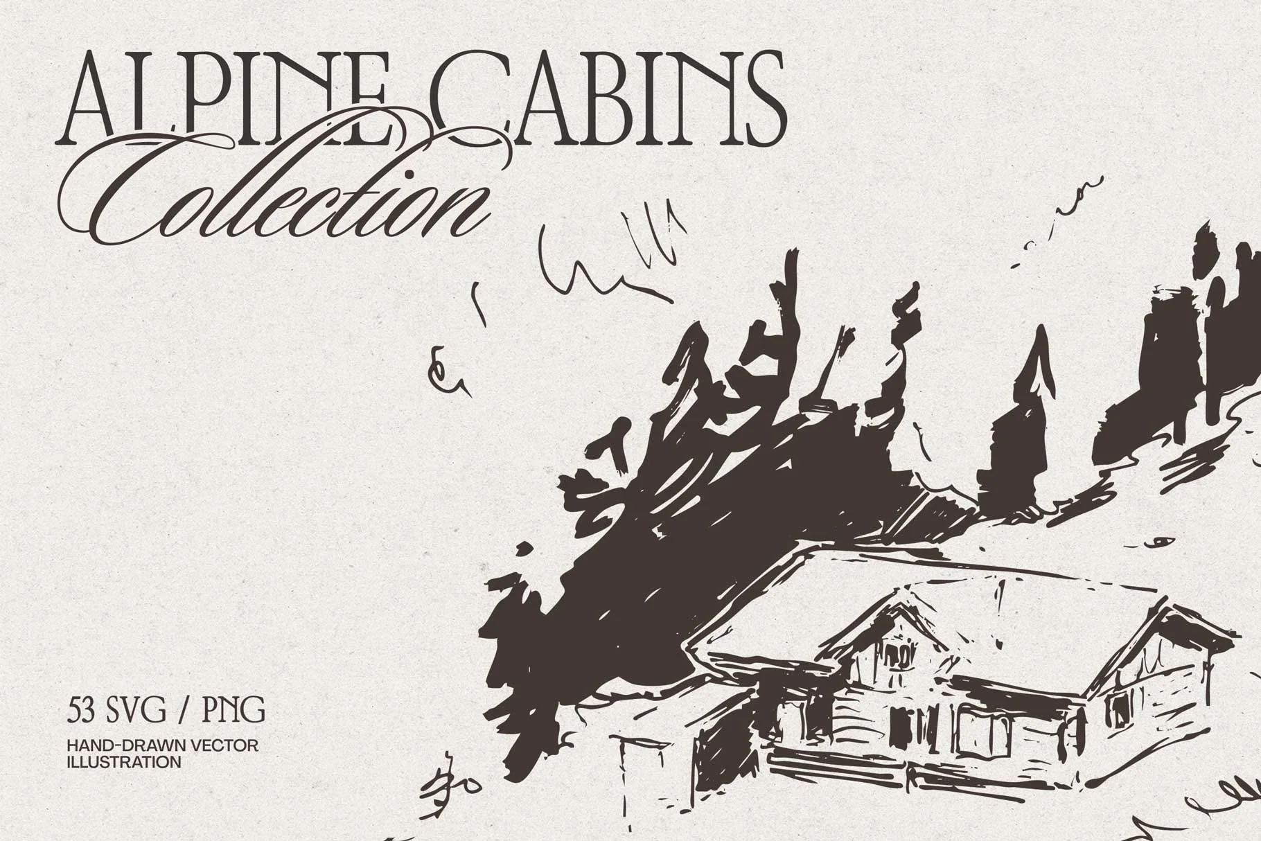 Alpine Cabin Sketches