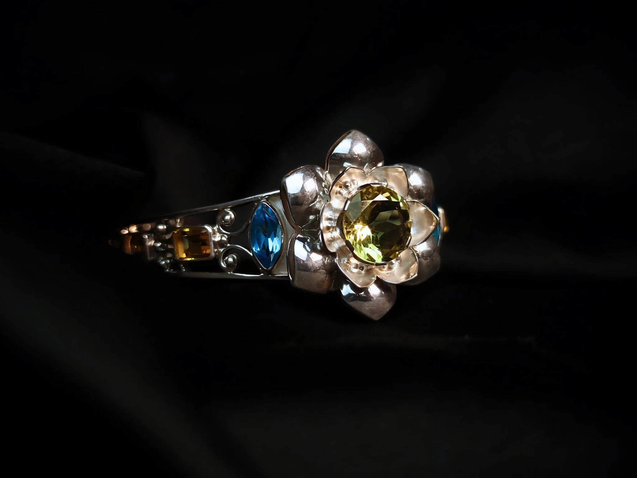 Citrine, Blue Topaz Bracelet