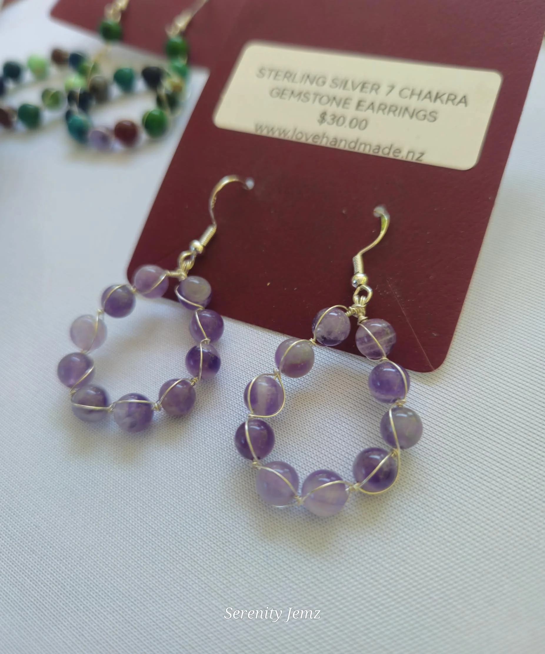 Sterling Silver Amethyst Gemstone Earrings