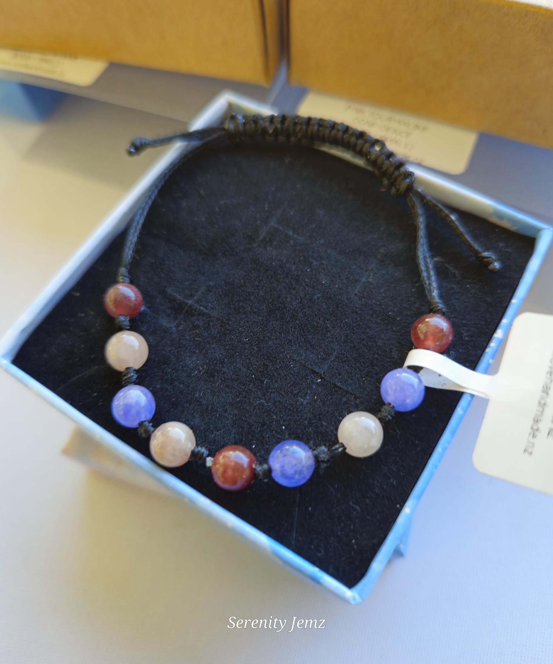 Energy Harmony Hand-knotted Wax Cord Adjustable Bracelet