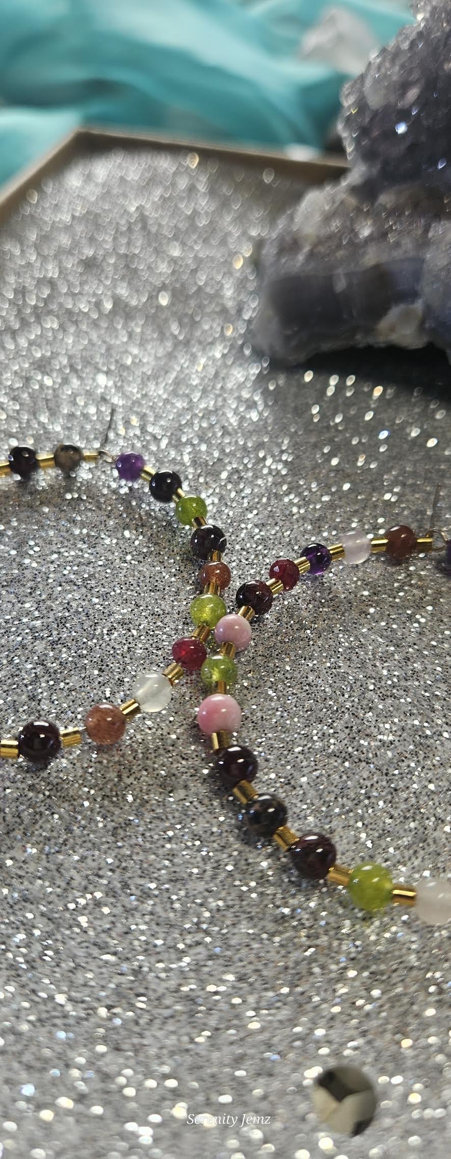 Radiant Gemstone Hoop Earrings