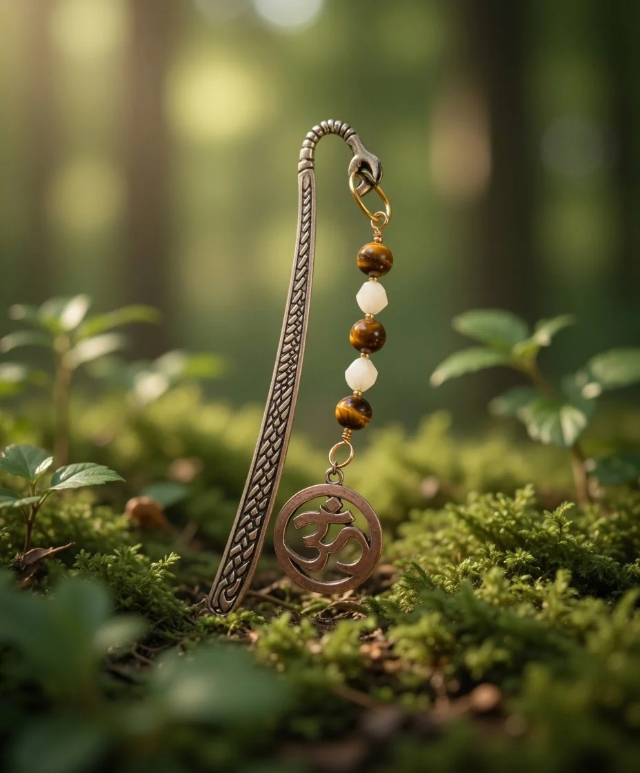 Bookmark with OM Charm