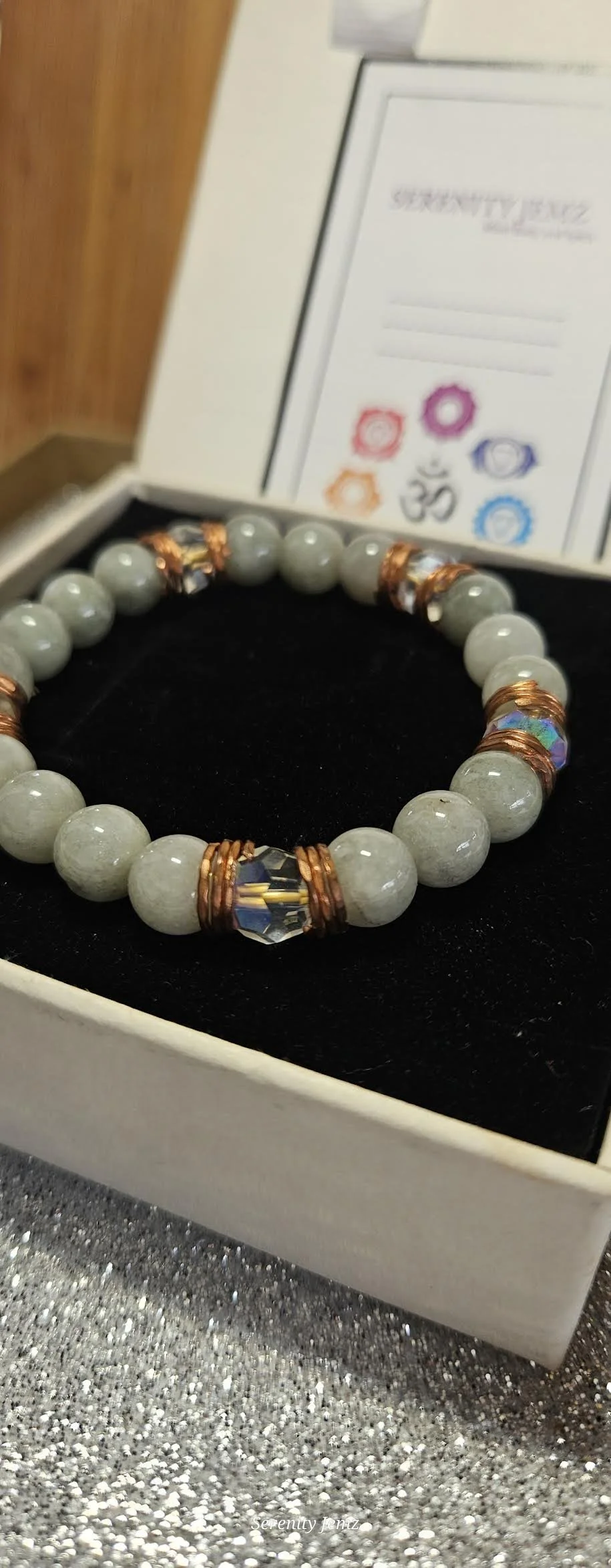 Burmese Jade & Aurora Borealis Beads Bracelet