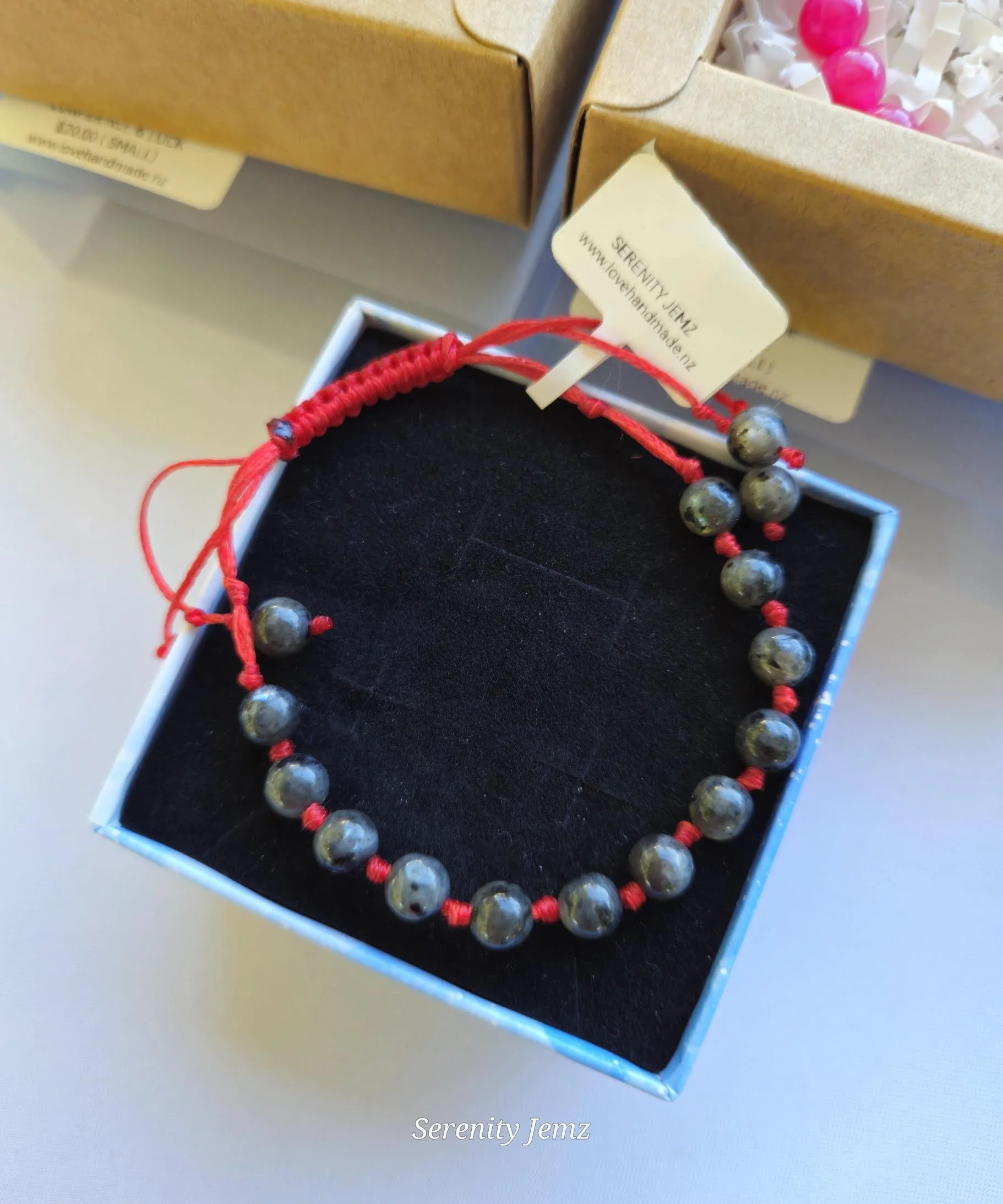 Handknotted Natural Labradorite Gemstone Elegance Bracelet