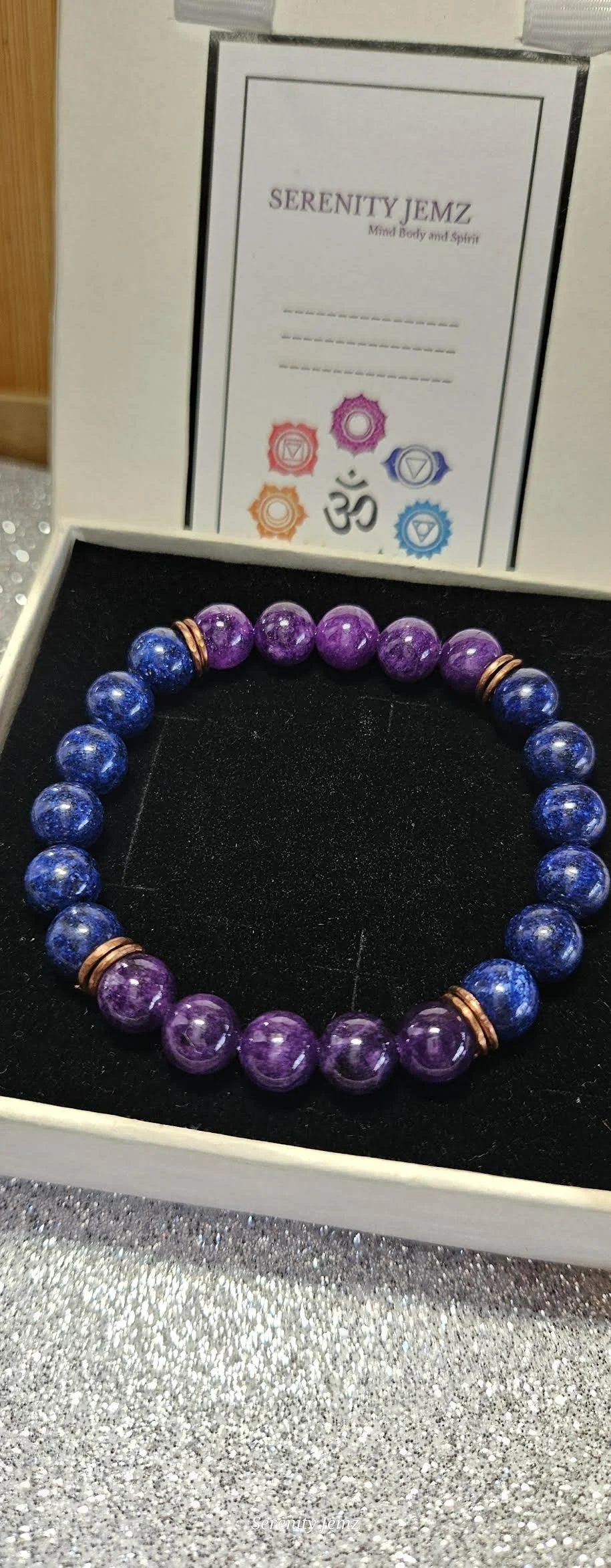 Lapis Lazuli & Amethyst Stretch Bracelet