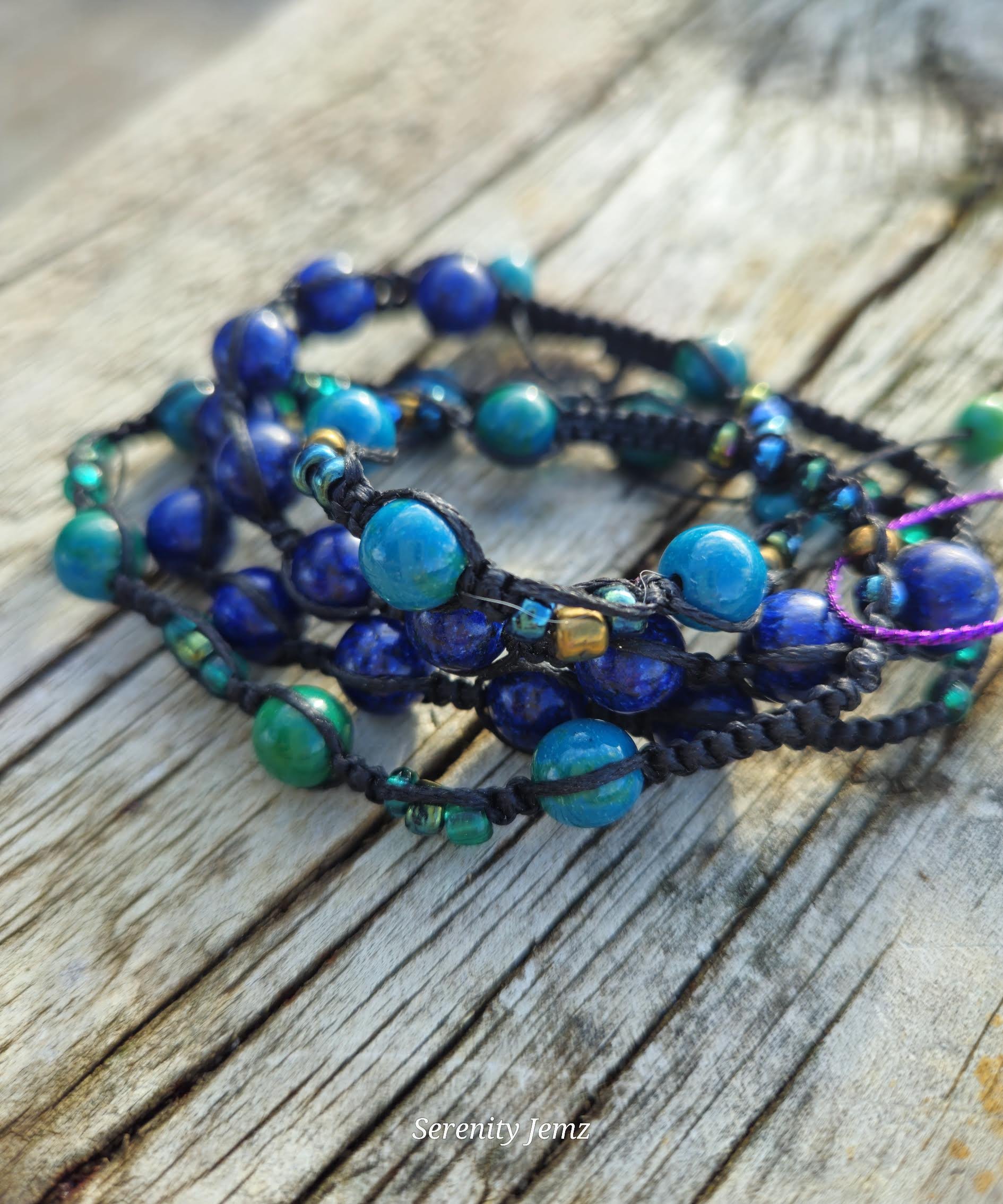 Lapis Lazuli and Kyanite Gemstone Necklace