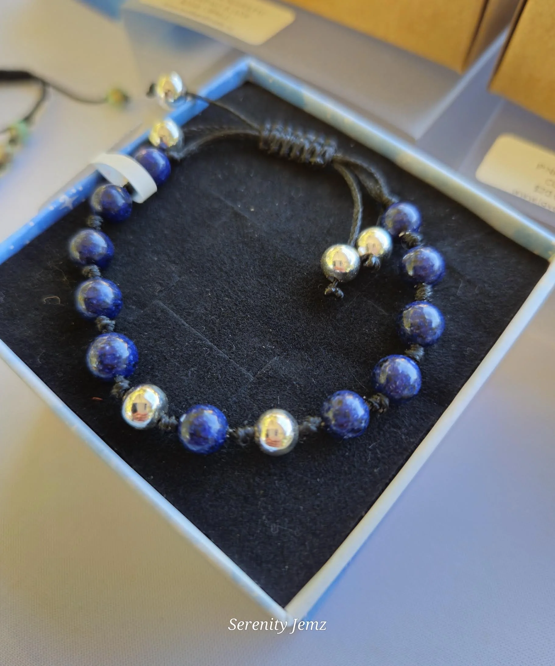 Exquisite Lapis Lazuli Adjustable Serenity  Bracelet