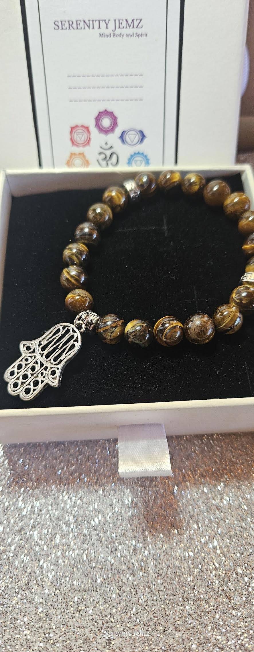 Tiger's Eye & Hamsa Protection Bracelet