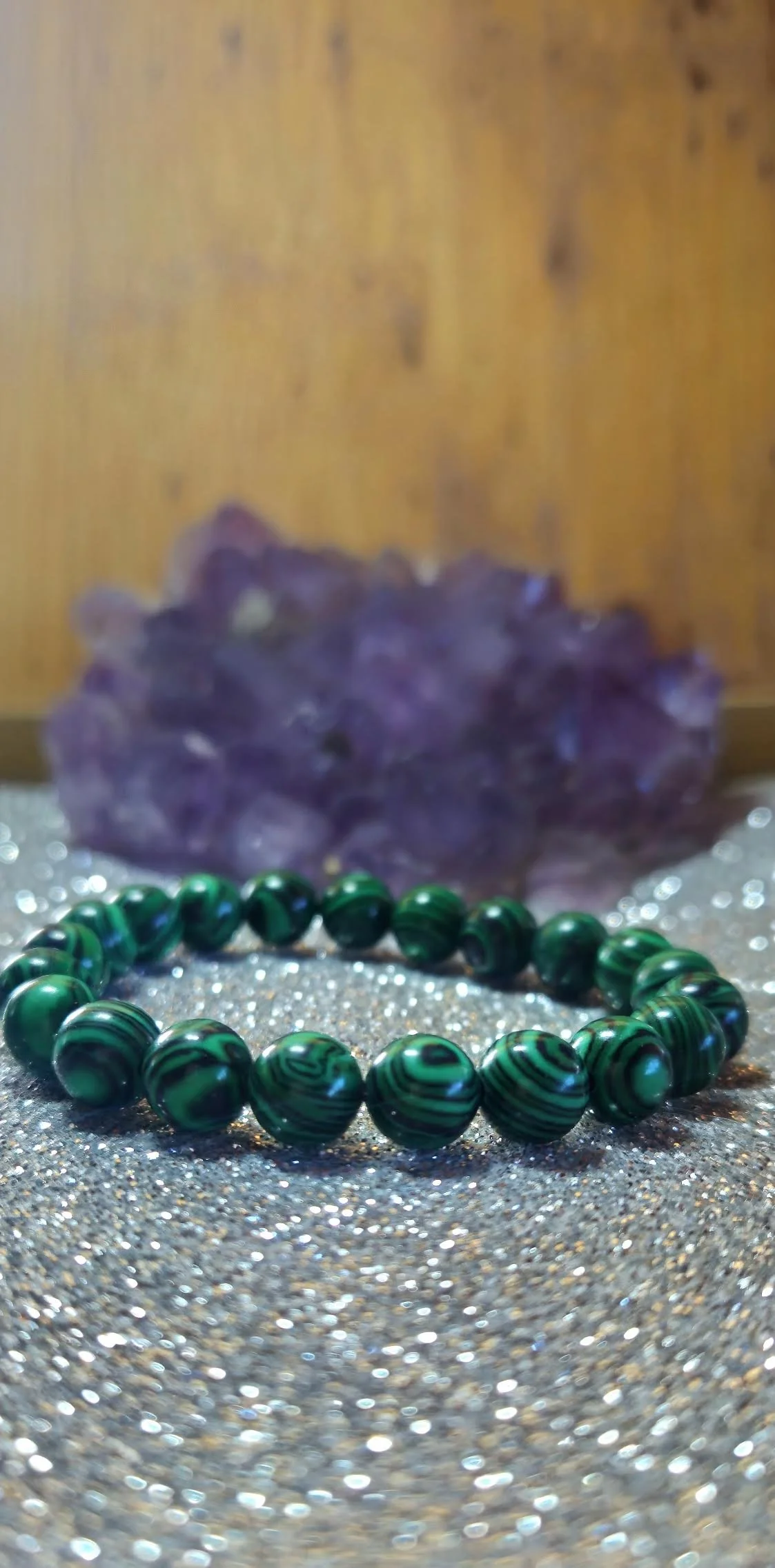 Elegant Malachite Stretch Bracelet